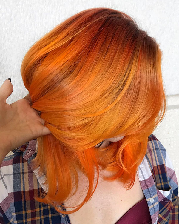 Orange Hair Color For Short Hair