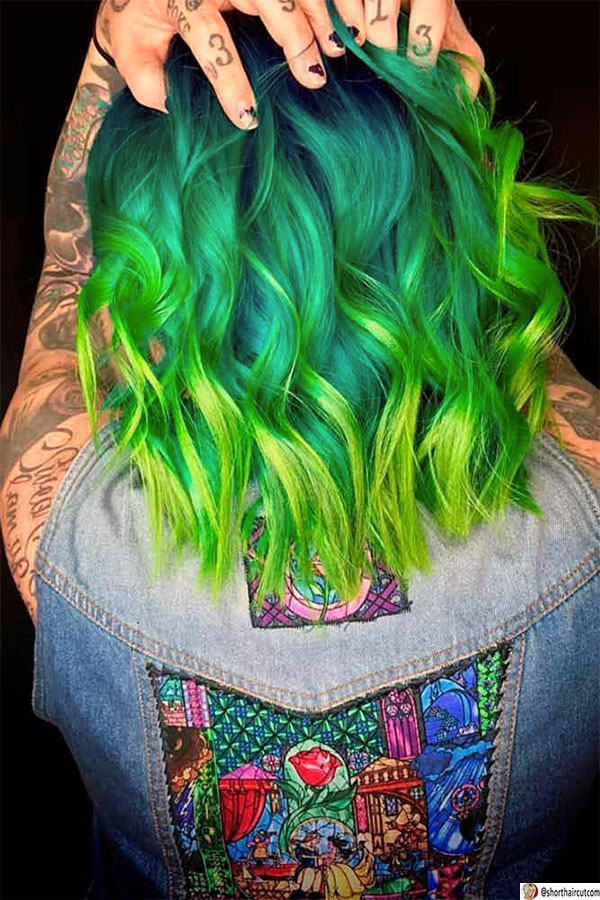 best green hair color