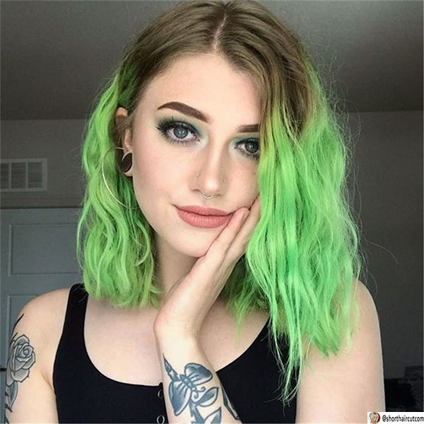 best green hairstyles