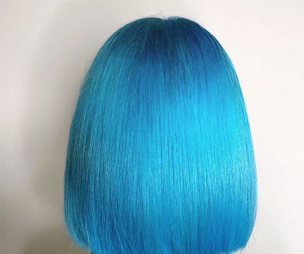 blue cut hair