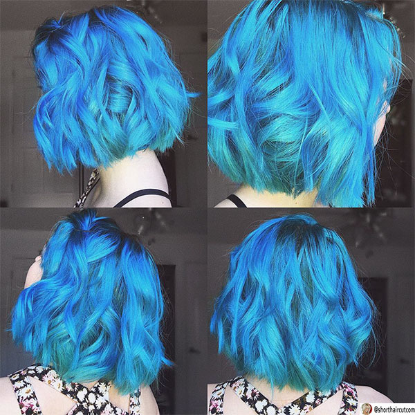 blue hair looks