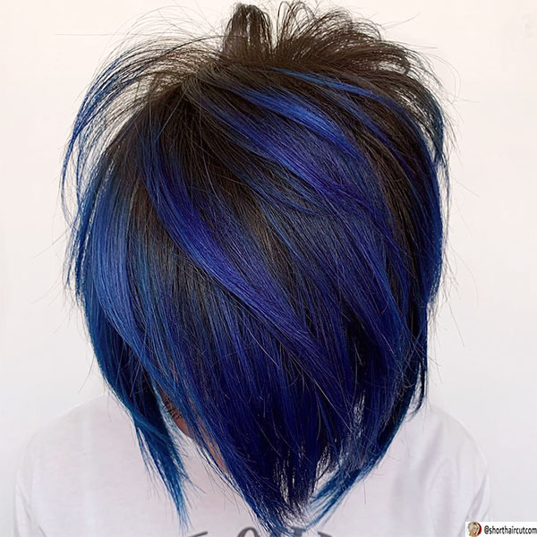 cool blue short hair