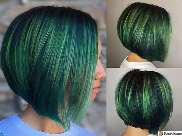 cool green hair color