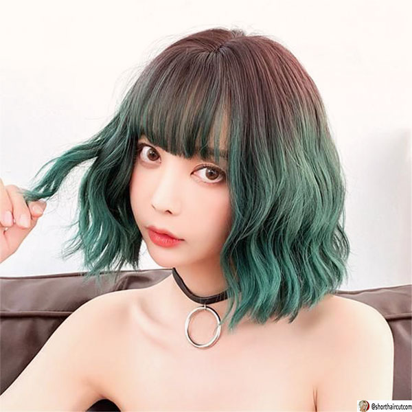 cool green hairstyles