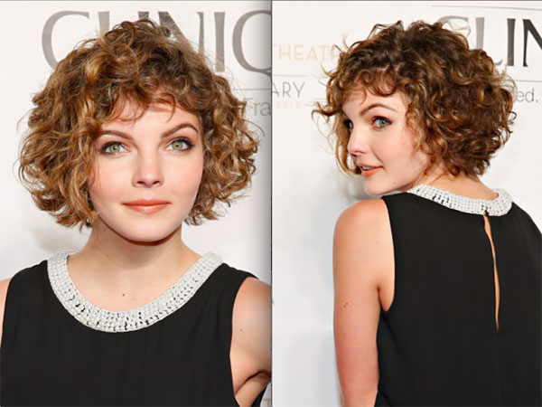 curly short hair color