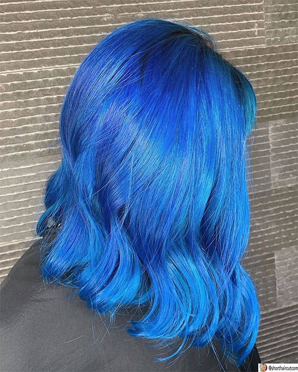 cute blue hairstyles