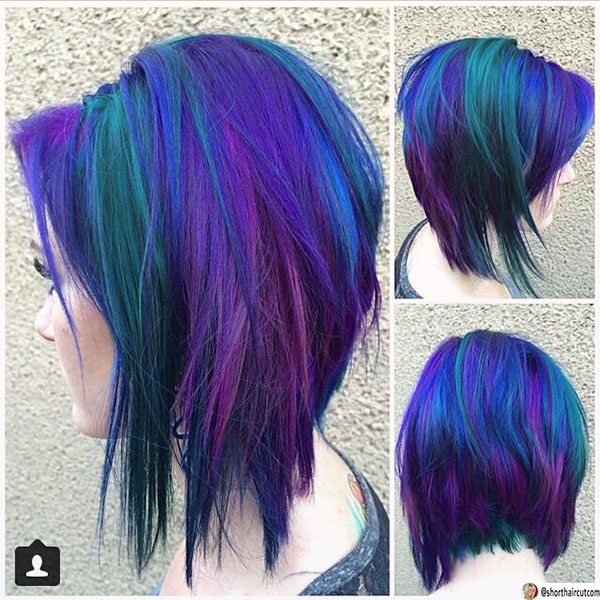 easy purple hairstyles