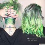 green cut hairstyle