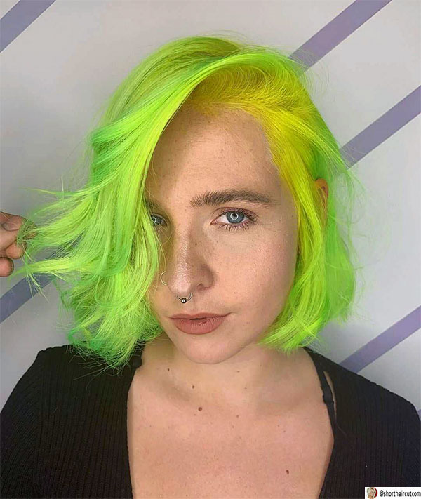 green hair color pictures