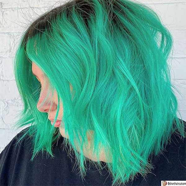 green hair color styles