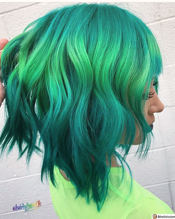green hair hair