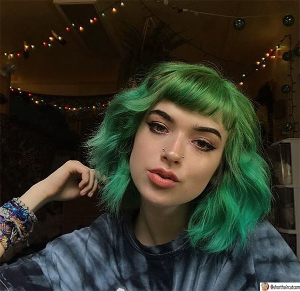 green hair with color ideas