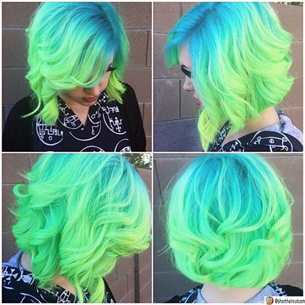 green hair women
