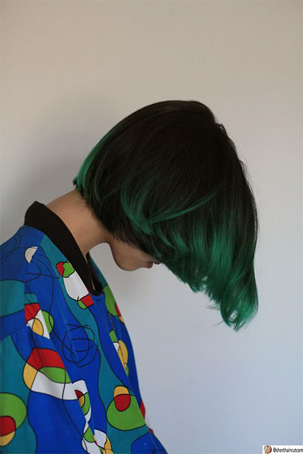 green haircut styles
