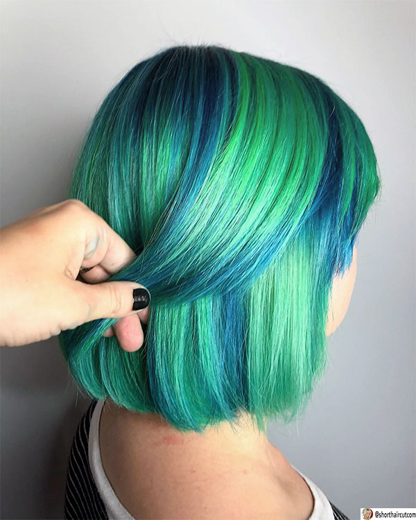 green hairstyles women
