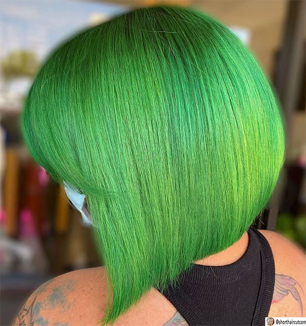 green womens hairstyles
