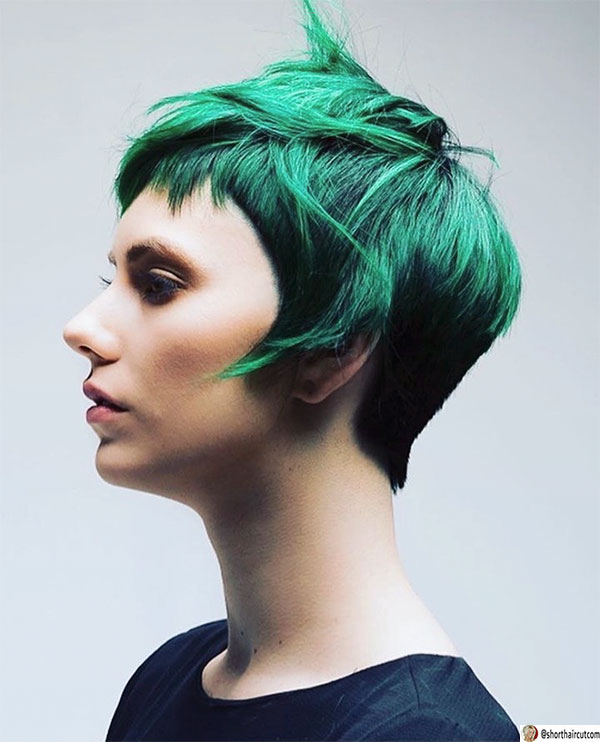 hair color for women green