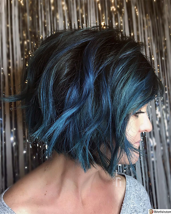 hair color ideas with blue