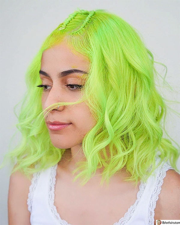 hair color ideas with green