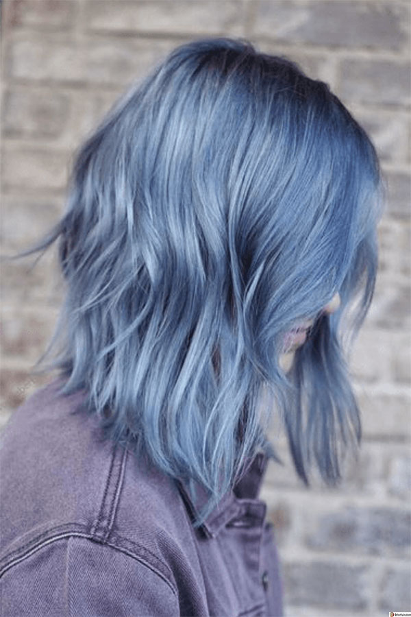 hair with blue