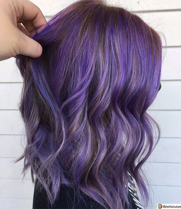 hair with purple