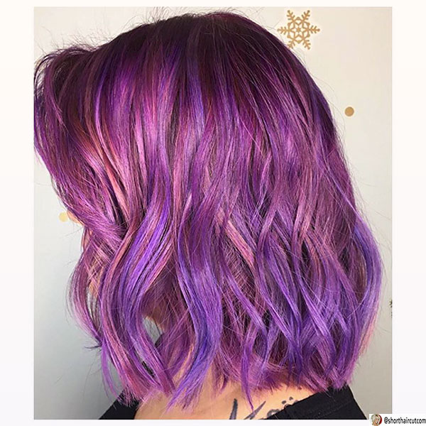 hairstyle purple