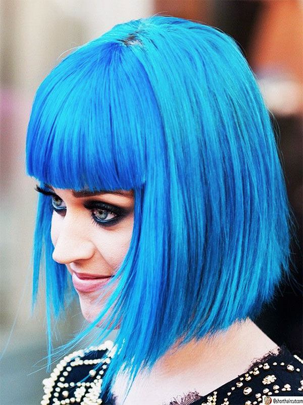 hairstyles for short blue hair
