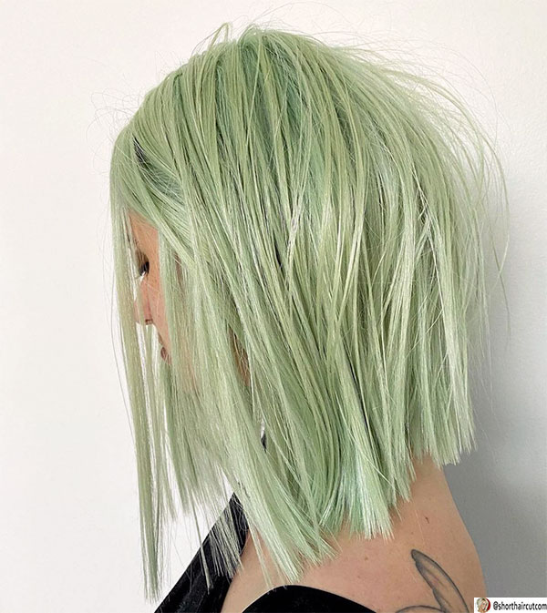 hairstyles for short green hair
