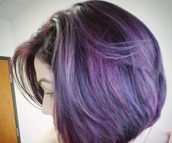 hairstyles with purple
