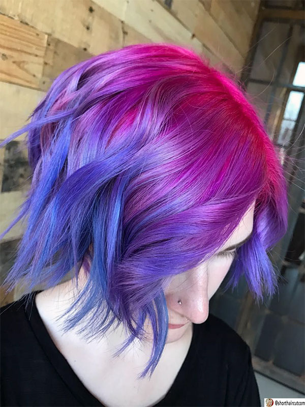 hot purple hairstyles