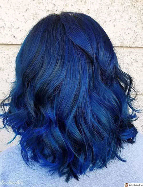 latest blue hairstyles