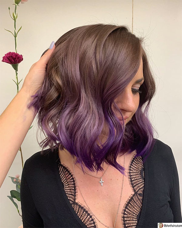 latest purple hairstyles