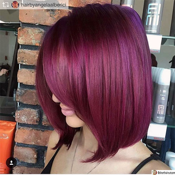 purple color for short hair