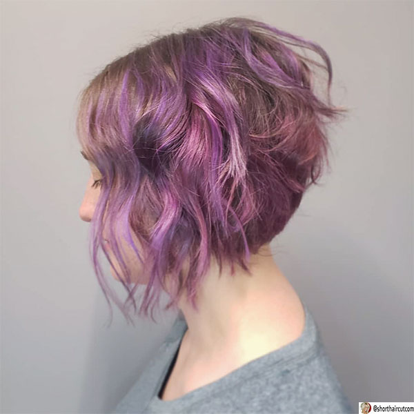 purple cute hairstyles