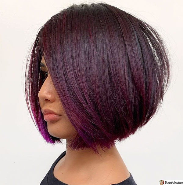 purple cute hairstyles