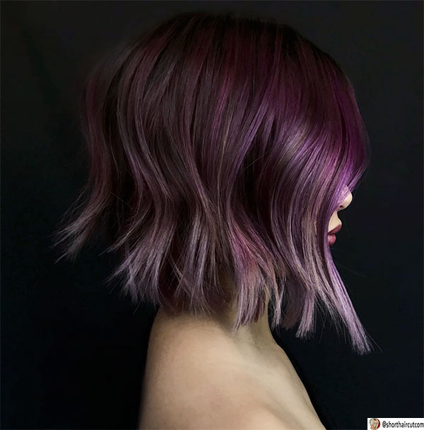 purple hair looks