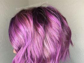 purple hair style