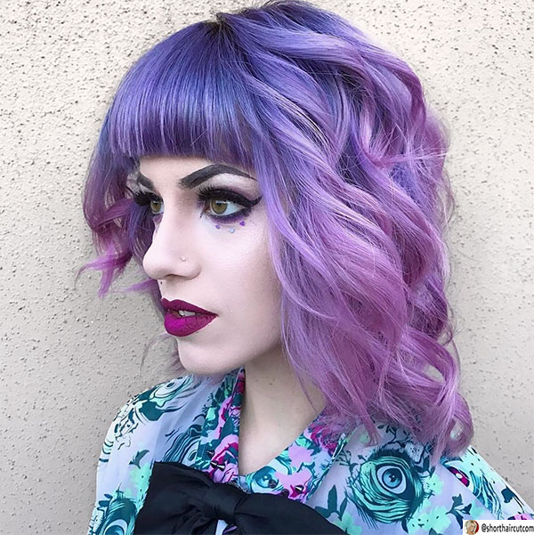 purple women's hair