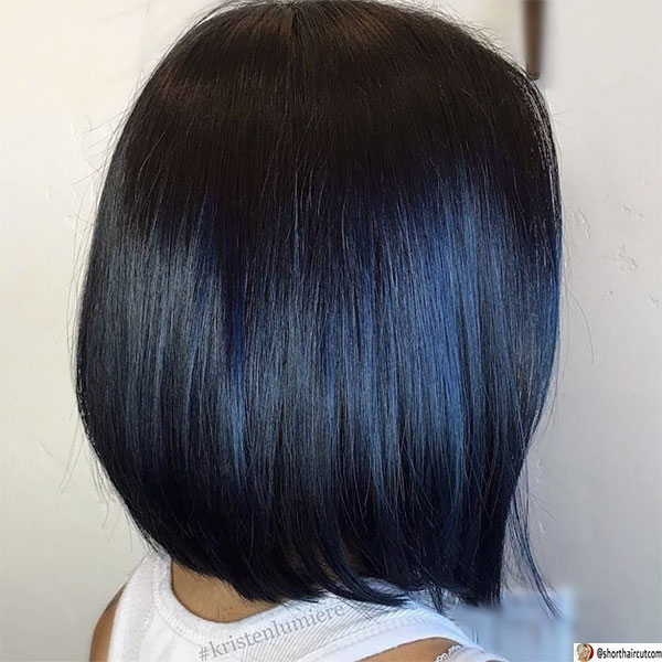 short blue hair color ideas