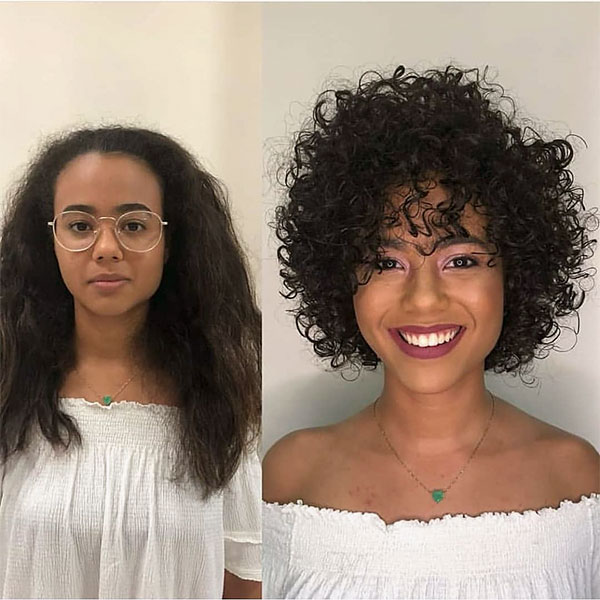 short curly hair color