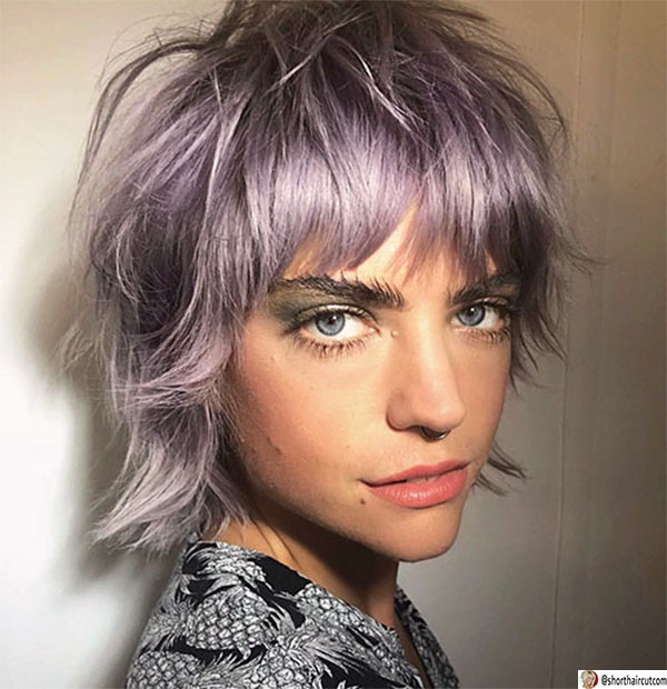 short cut purple hairstyles