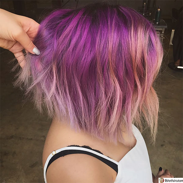 trendy purple hairstyles