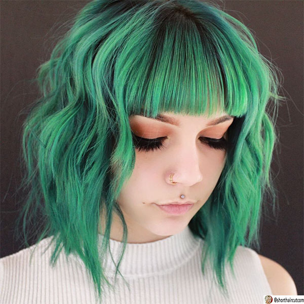 winter green hair