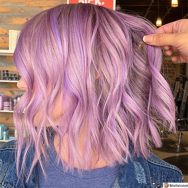 woman purple hair