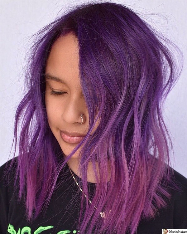 women with purple hair