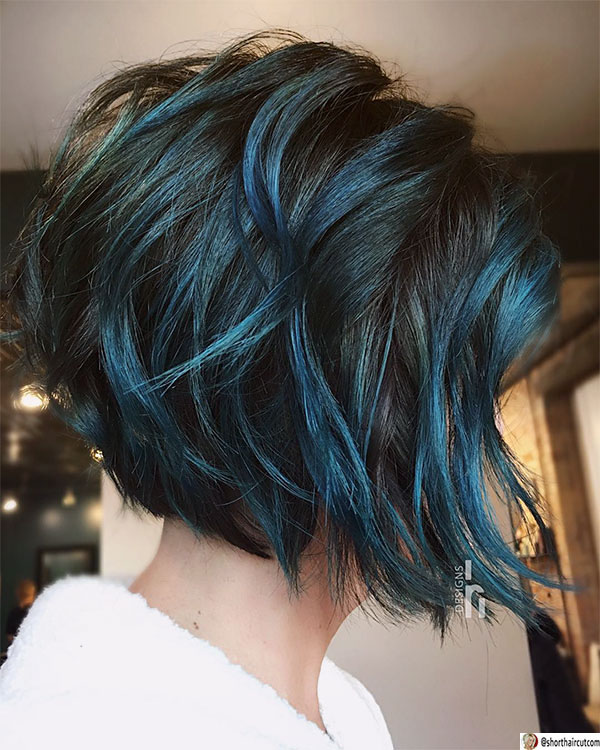 women's blue hair color